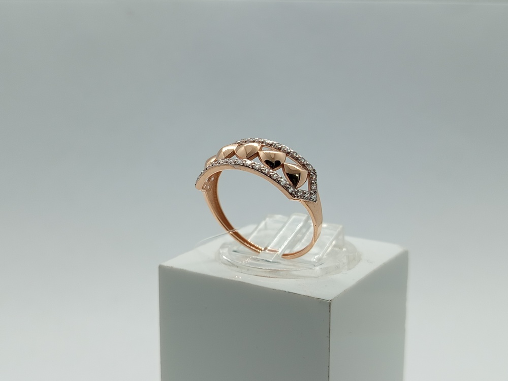 КОЛЬЦО С КАМНЯМИ (Au 585)