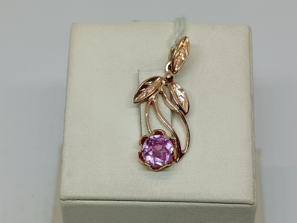 ПОДКМ583 ПОДВЕСКА С КАМНЕМ (Au 583)