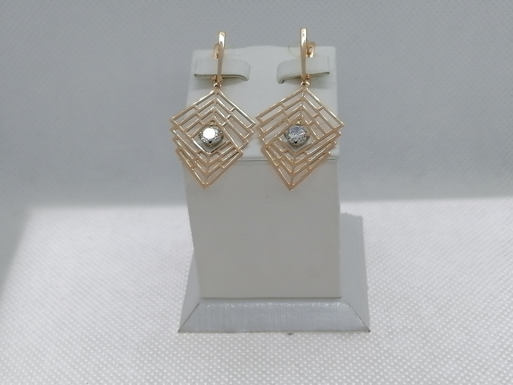 СЕРЬГИ С КАМНЕМ (Au 585)