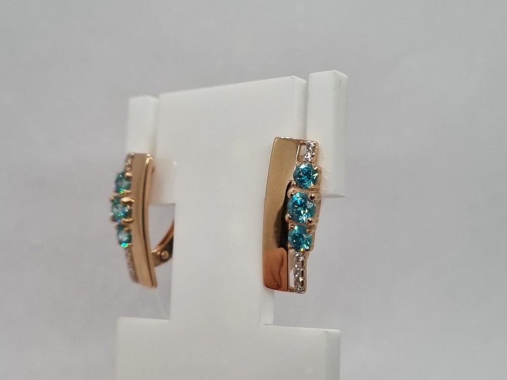 СЕРЬГИ С КАМНЯМИ (Au 585)