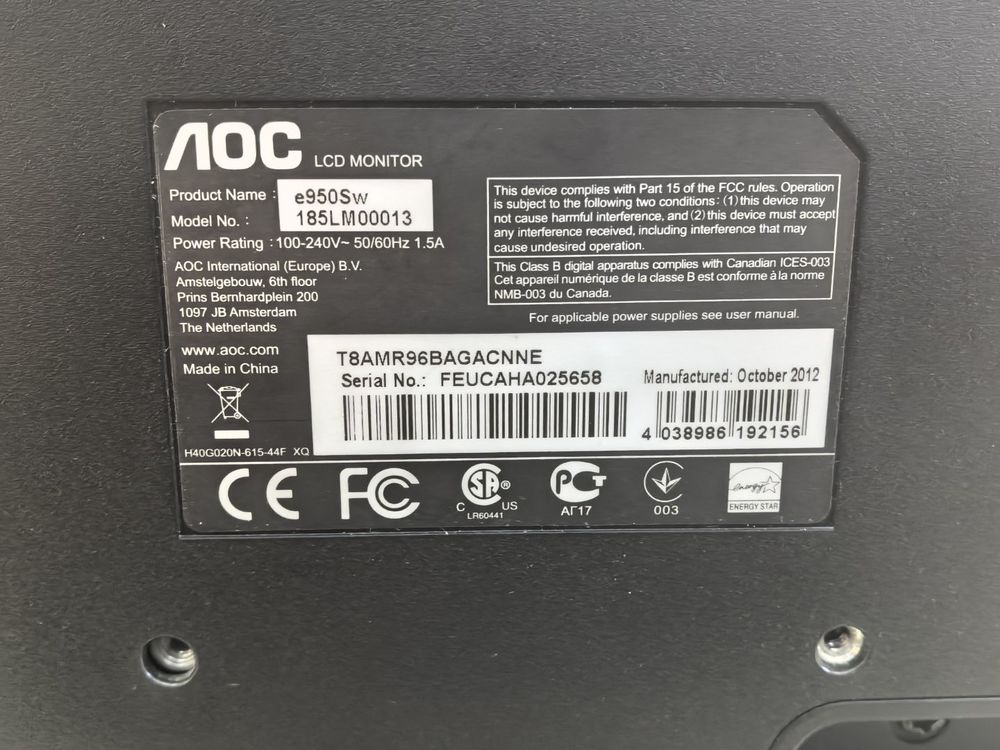 Монитор AOC E950SW