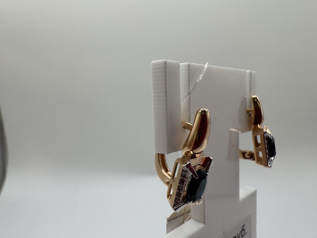 СЕРЬГИ Бриллиант, сапфир (Au 585)