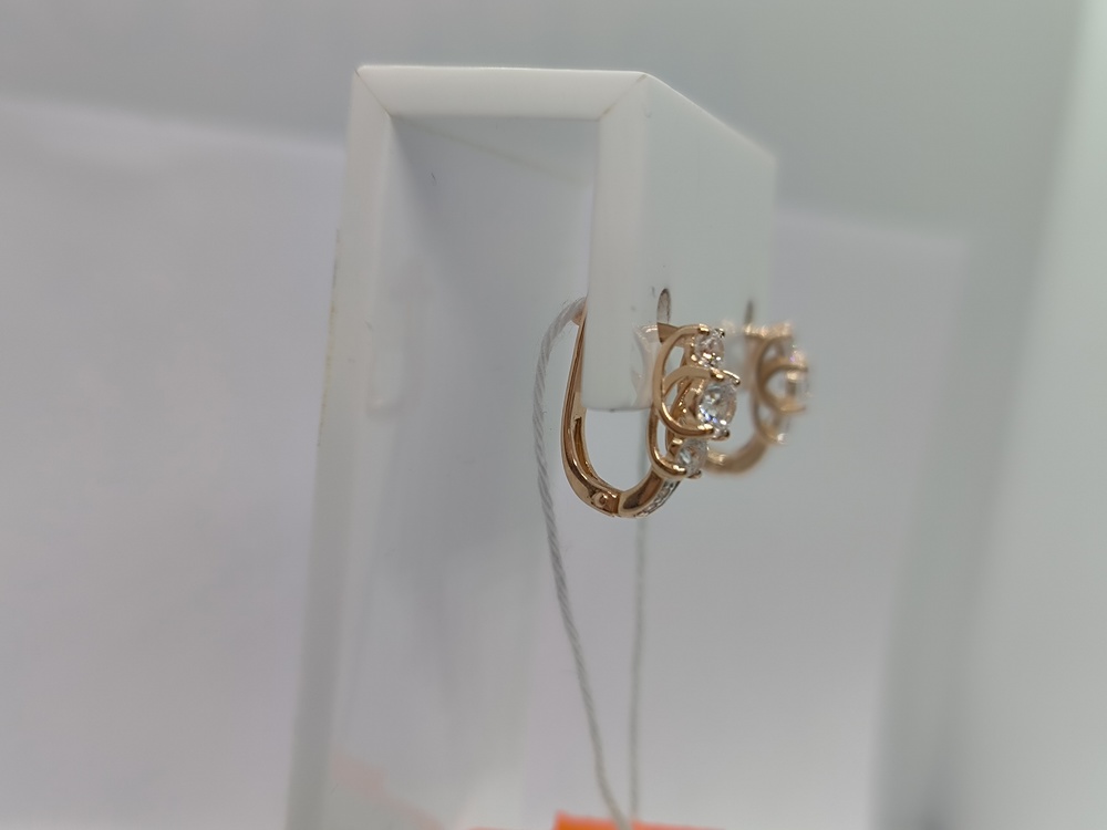 СКМИ585 СЕРЬГИ С КАМНЯМИ (Au 585)