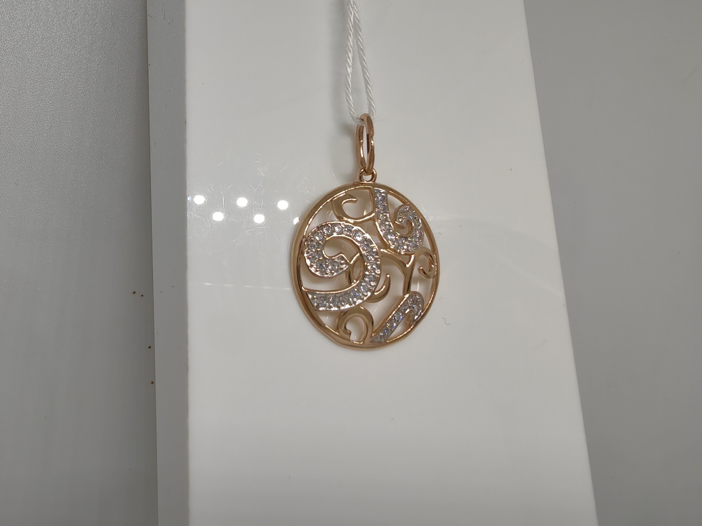 ПОДКМИ585 ПОДВЕСКА С КАМНЯМИ (Au 585)