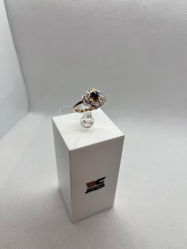 КОЛЬЦО С КАМНЯМИ (Au 585)