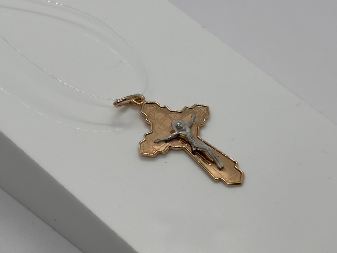 ПОДВЕСКА КРЕСТ без камня (Au 585)