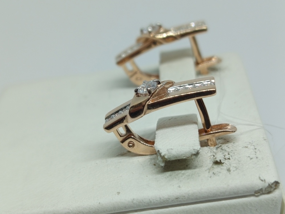 СЕРЬГИ С КАМНЯМИ (Au 585)