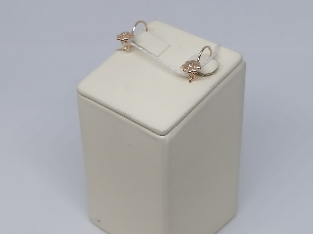 СКМ585 СЕРЬГИ С КАМНЕМ (Au 585)