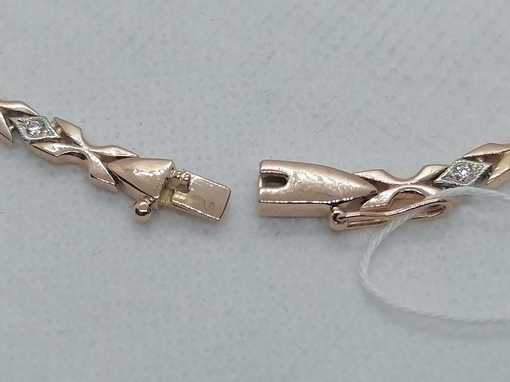 Б585 БРАСЛЕТ С КАМНЯМИ (Au 585)