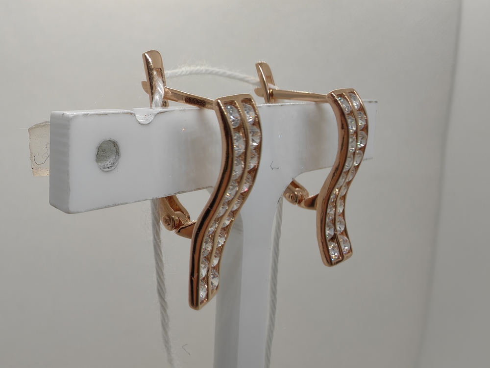 СКМИ585 СЕРЬГИ С КАМНЯМИ (Au 585)