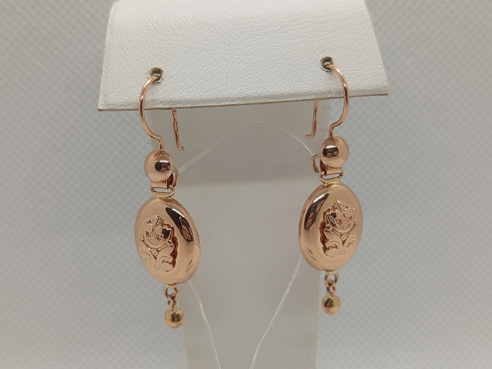 00-02 СЕРЬГИ ПЕТЕЛЬКА без камня (Au 585)