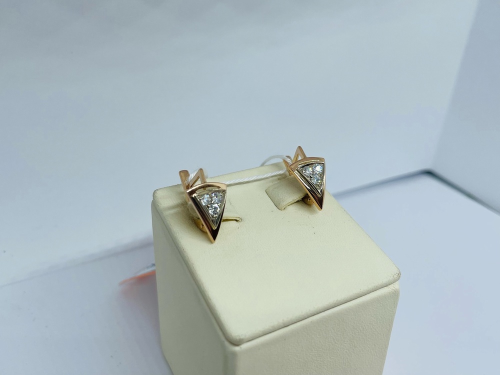 СКМИ585 СЕРЬГИ С КАМНЯМИ (Au 585)