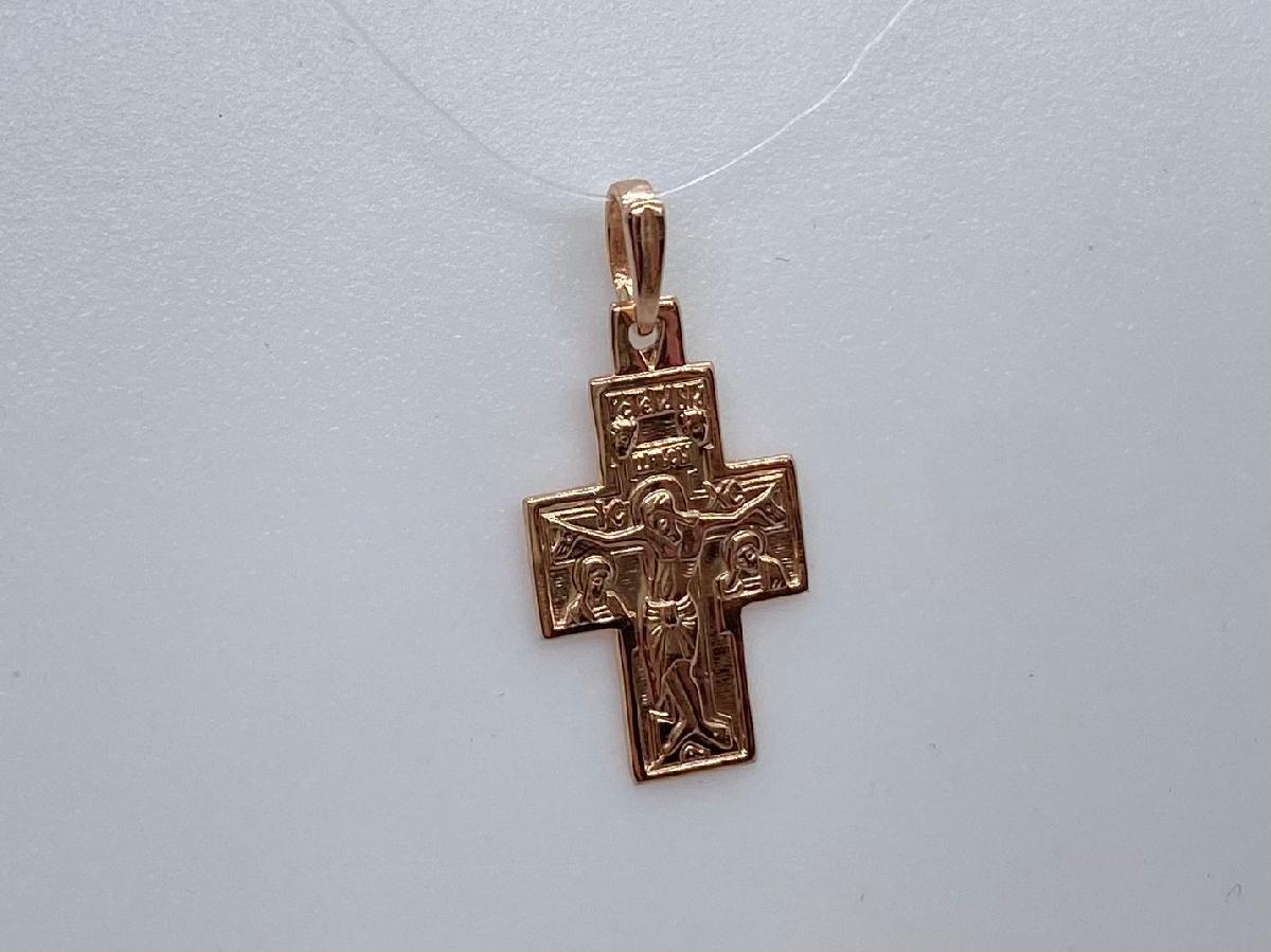 ПОДВЕСКА КРЕСТ без камня (Au 585)