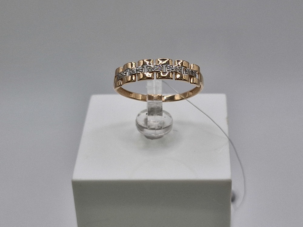 КОЛЬЦО С КАМНЯМИ (Au 585)