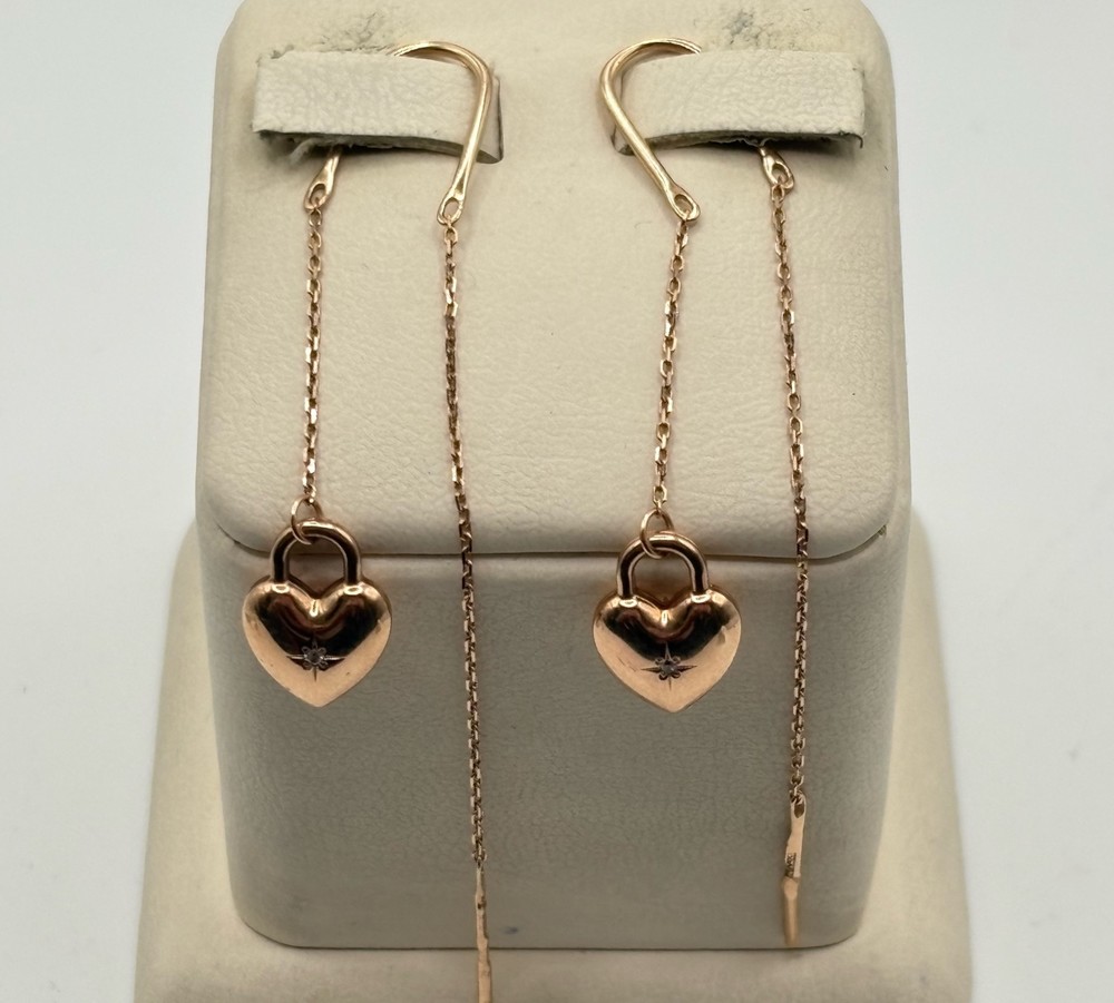 СЕРЬГИ ПРОДЕВКИ с камнем (Au 585)