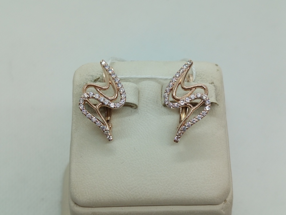 СКМИ585 СЕРЬГИ С КАМНЯМИ (Au 585)