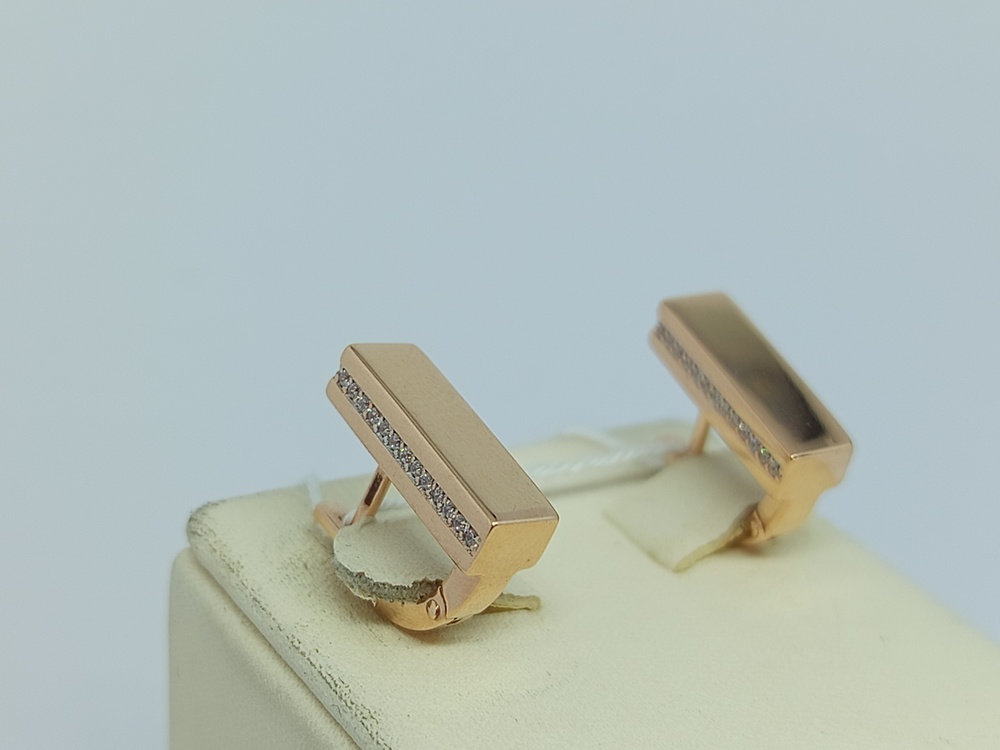 СКМИ585 СЕРЬГИ С КАМНЯМИ (Au 585)