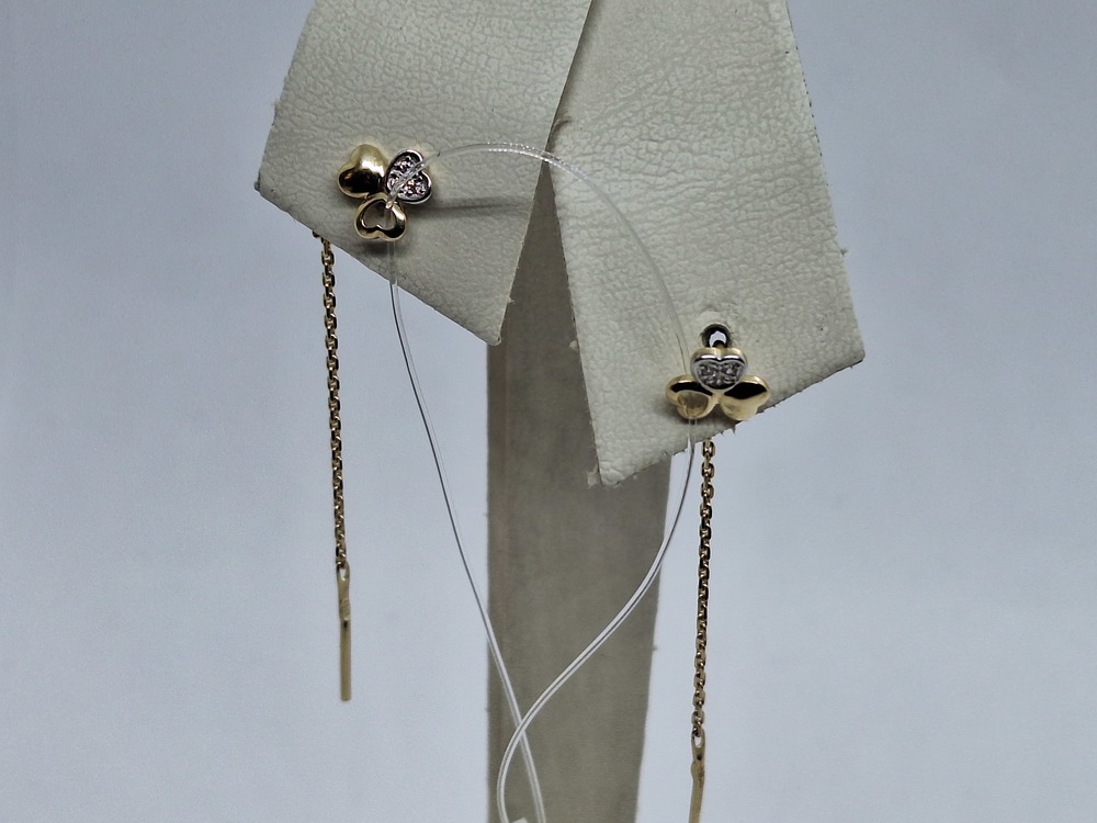 СЕРЬГИ ПРОДЕВКИ с камнями (Au 585)