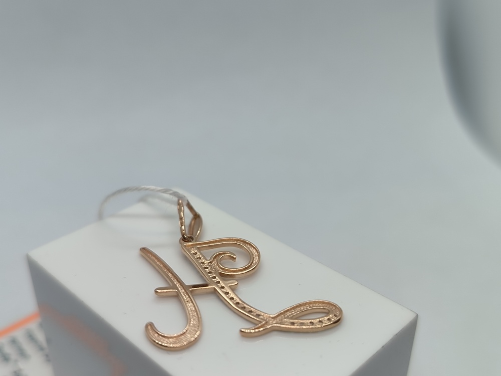 ПОДВЕСКА БУКВА Н Au 585