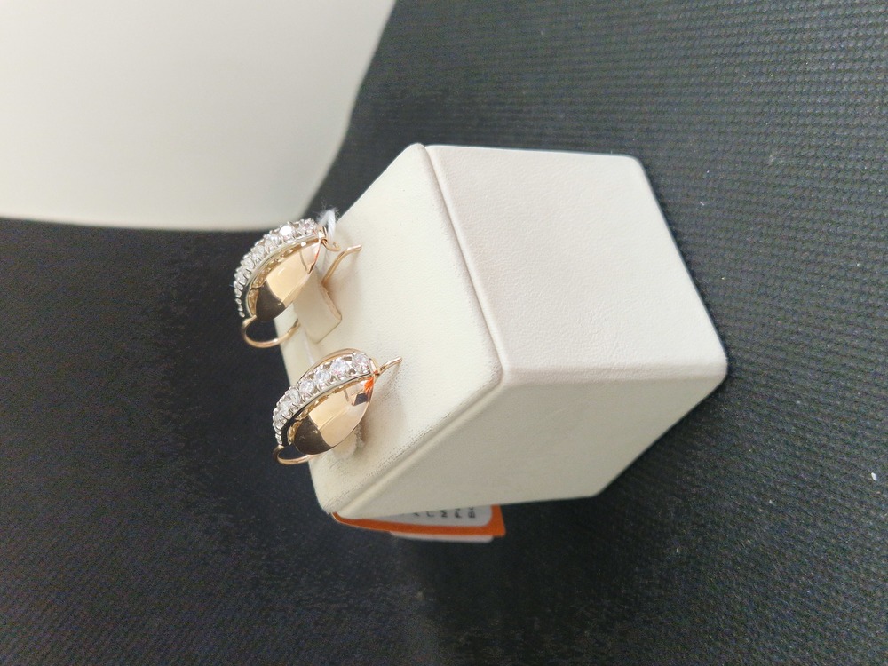 СКМИ585 СЕРЬГИ С КАМНЯМИ (Au 585)