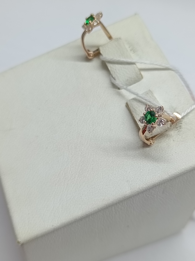 СКМИ585 СЕРЬГИ С КАМНЯМИ (Au 585)