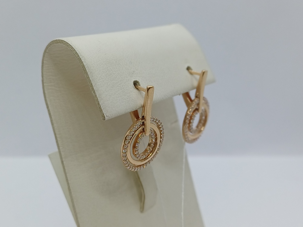 СКМИ585 СЕРЬГИ С КАМНЯМИ (Au 585)