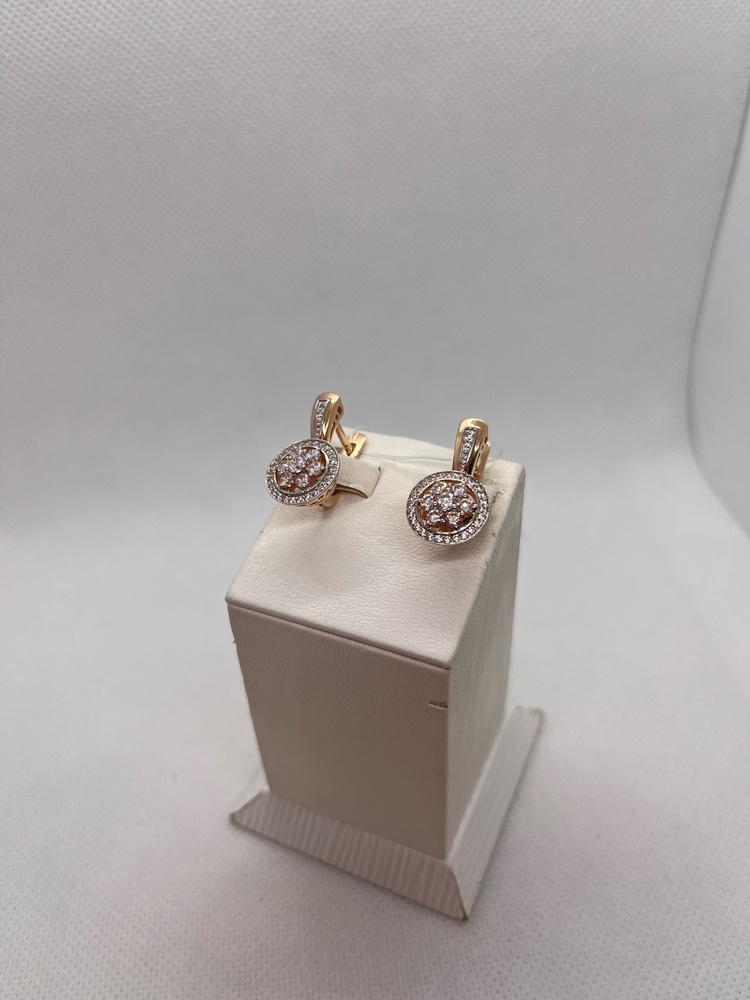 31866 СЕРЬГИ С КАМНЯМИ (Au 585)