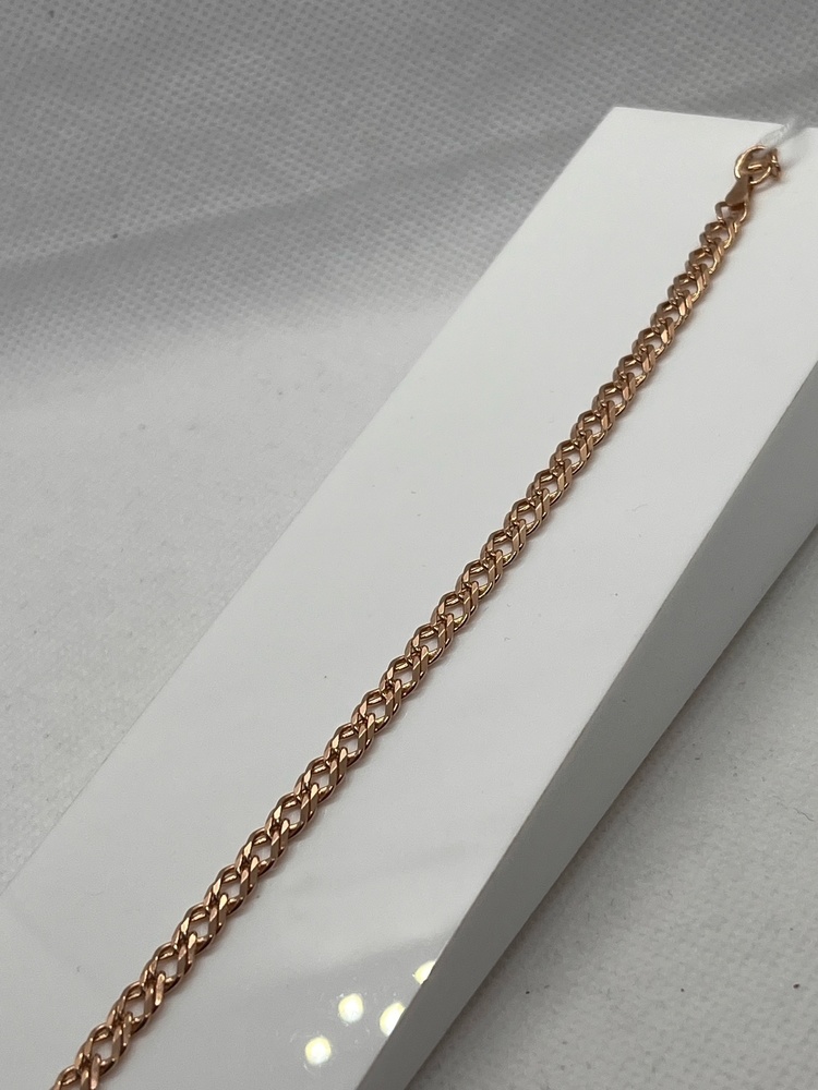 БРАСЛЕТ ПОЛНОВЕСНЫЙ Ромб двойной Au 585