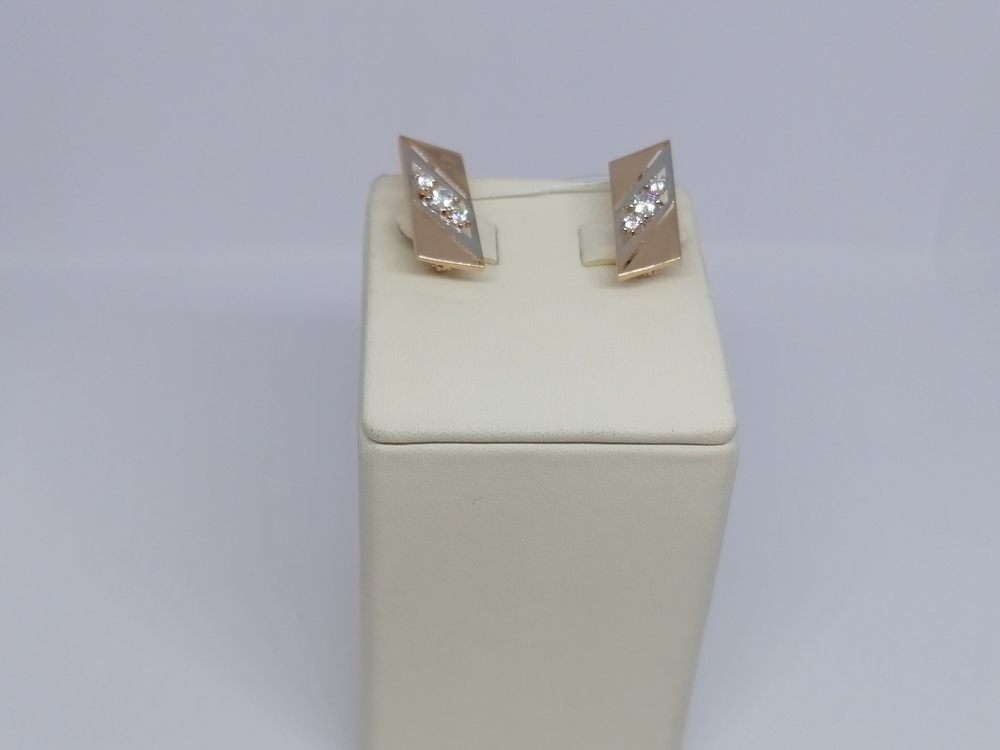СКМИ585 СЕРЬГИ С КАМНЯМИ (Au 585)