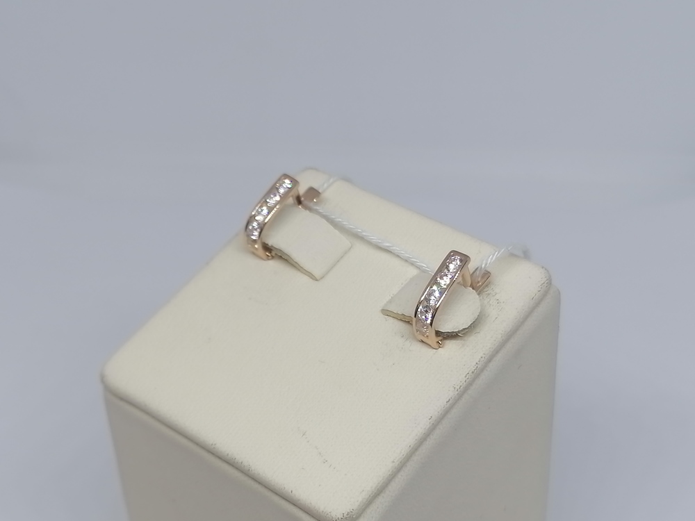 СКМИ585 СЕРЬГИ С КАМНЯМИ (Au 585)