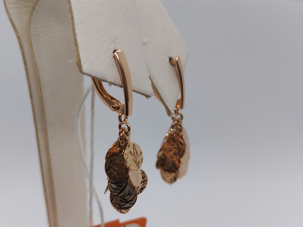 СБКМ585 СЕРЬГИ БЕЗ КАМНЯ (Au 585)