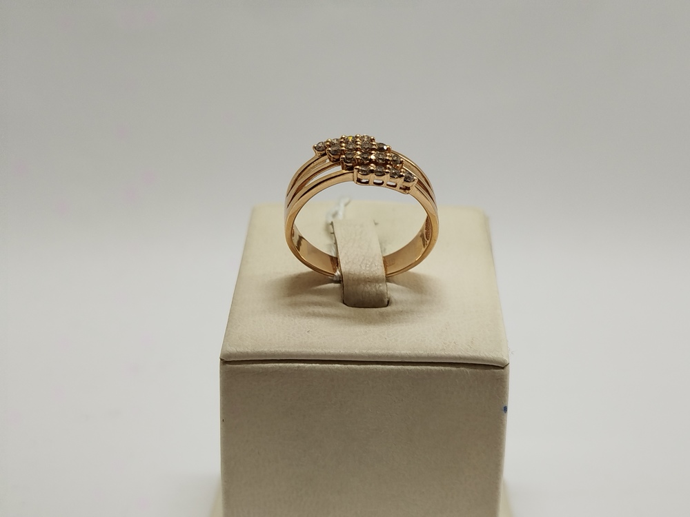 КОЛЬЦО С КАМНЯМИ (Au 585)