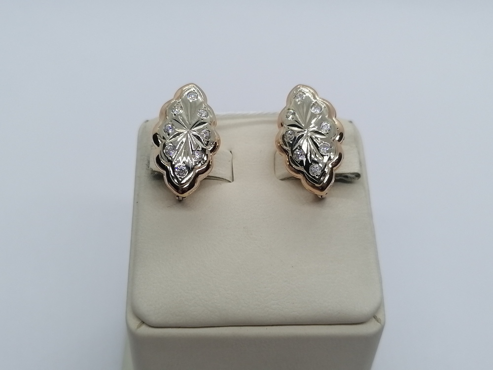 СКМИ585 СЕРЬГИ С КАМНЯМИ (Au 585)