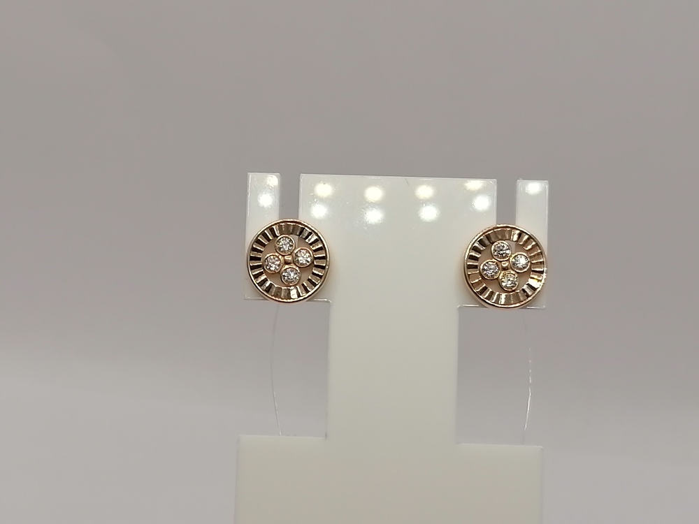 СЕРЬГИ ПУСЕТЫ с камнями (Au 585)