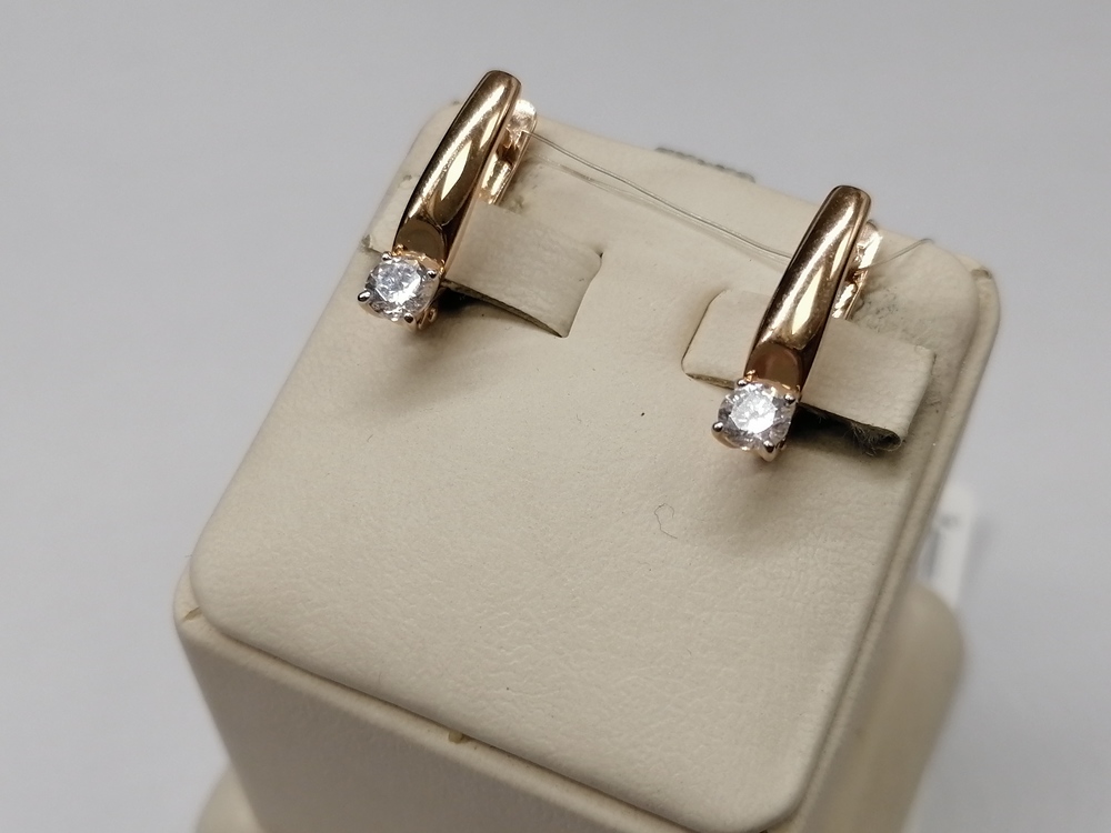 СЕРЬГИ С КАМНЕМ (Au 585)