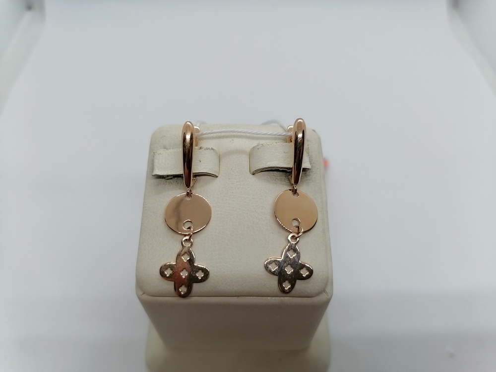 СБКМ585 СЕРЬГИ БЕЗ КАМНЯ (Au 585)