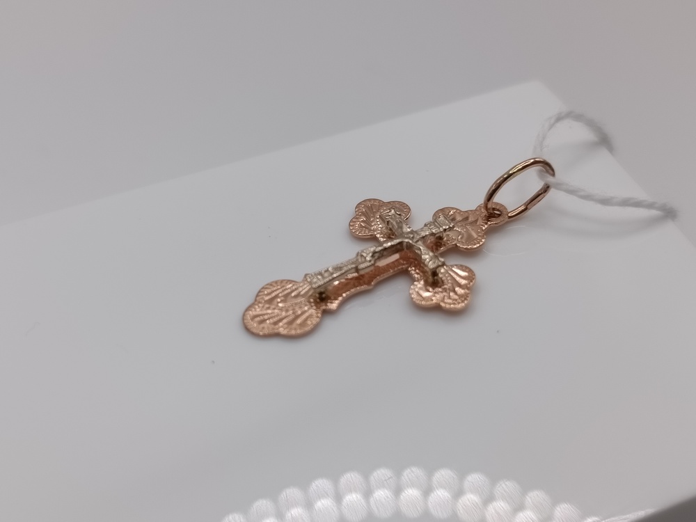 ПОДВЕСКА КРЕСТ БЕЗ КАМНЯ (Au 585)