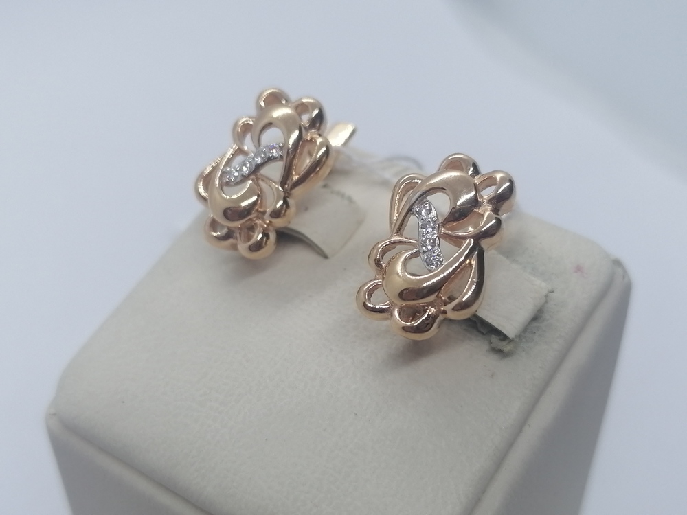 СЕРЬГИ С КАМНЯМИ (Au 585)