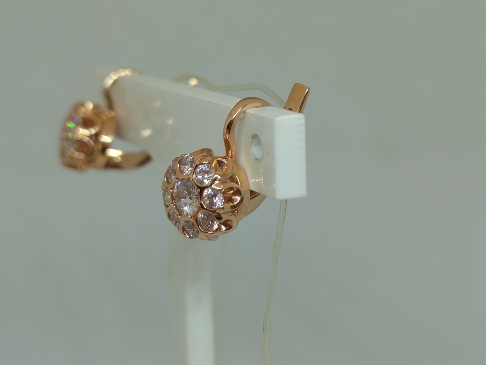 1130170 СЕРЬГИ С КАМНЯМИ (Au 585)