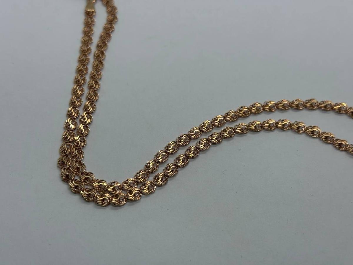 Роза Ц040 ЦЕПЬ ПУСТОТЕЛАЯ Роза (Au 585)