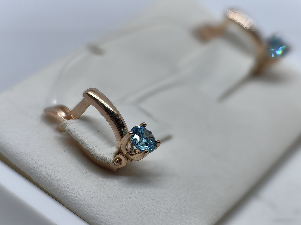 СЕРЬГИ С КАМНЕМ (Au 585)