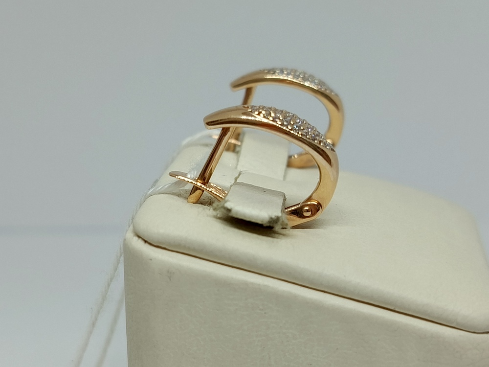 СКМИ585 СЕРЬГИ С КАМНЯМИ (Au 585)