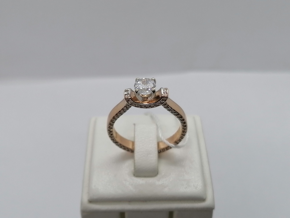 КОЛЬЦО С КАМНЯМИ (Au 585)