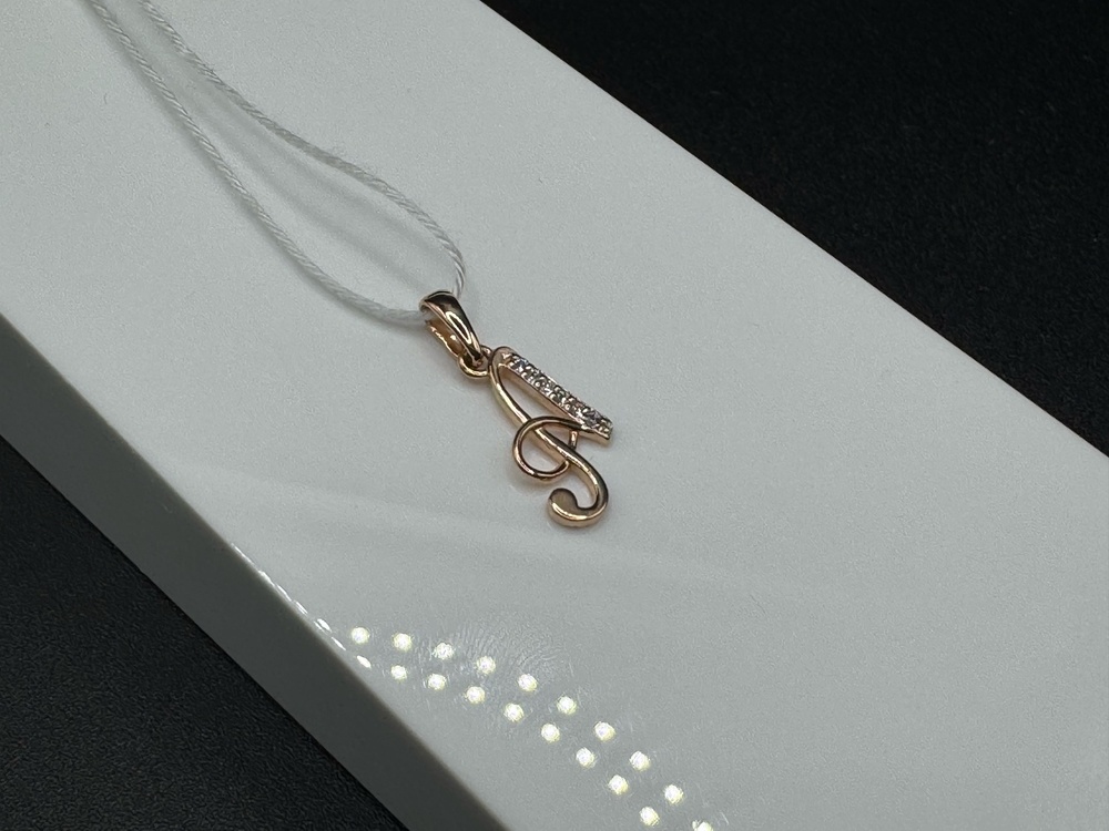 ПОДВЕСКА БУКВА А Au 585