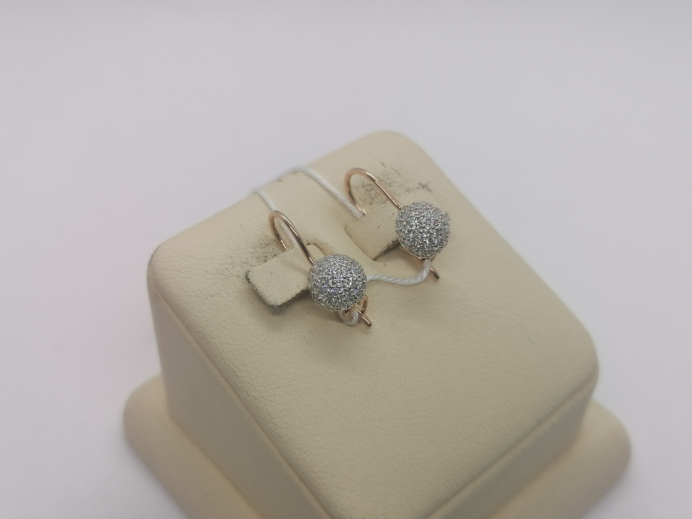 СКМИ585 СЕРЬГИ С КАМНЯМИ (Au 585)