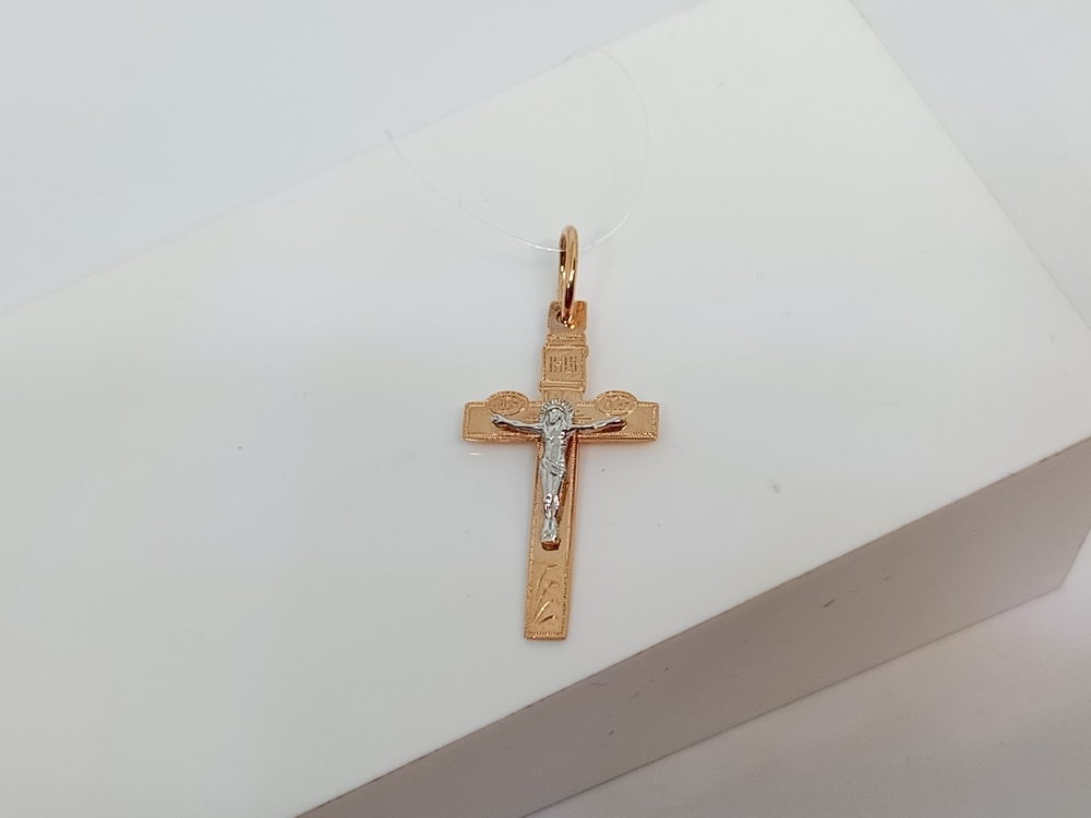 ПОДВЕСКА КРЕСТ без камня (Au 585)