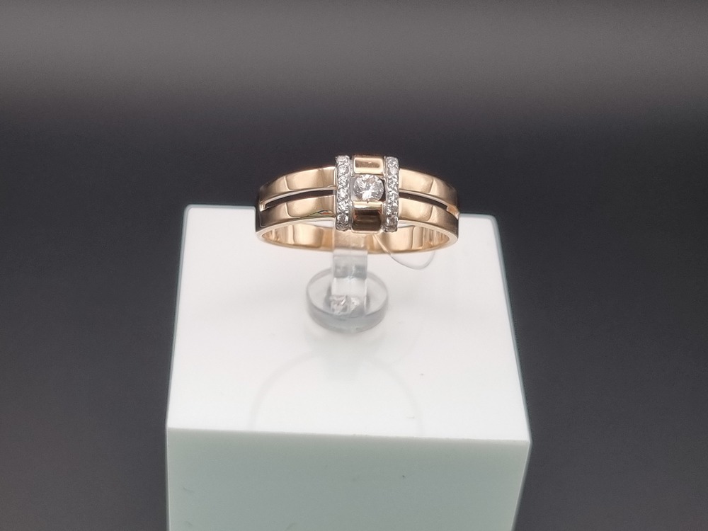 КОЛЬЦО С КАМНЯМИ (Au 585)