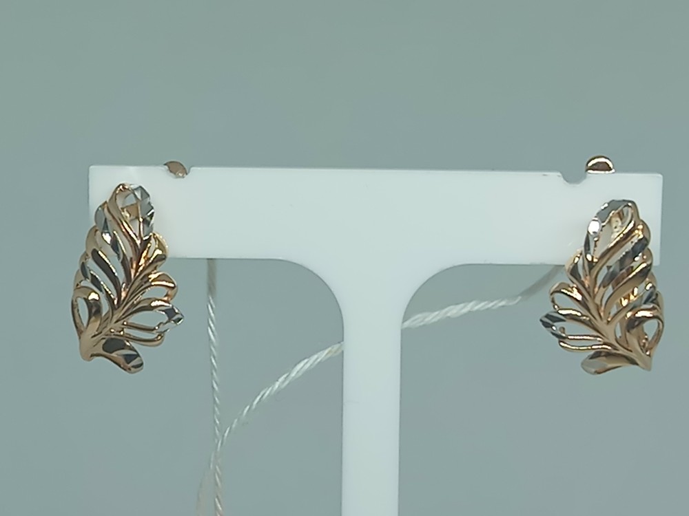 СБКМ585 СЕРЬГИ БЕЗ КАМНЯ (Au 585)