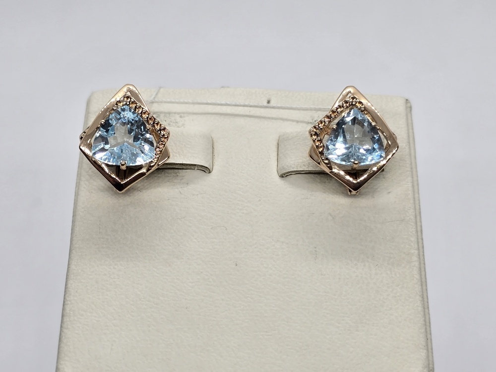 СКМИ585 СЕРЬГИ С КАМНЯМИ (Au 585)