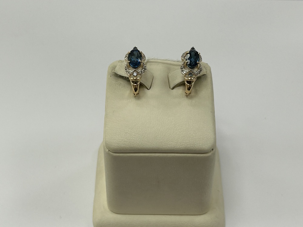 СКМИ585 СЕРЬГИ С КАМНЯМИ (Au 585)